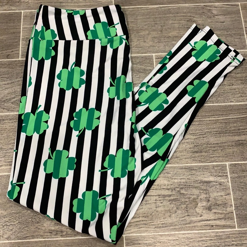 Stripe Shamrock LuLaRoe Legging